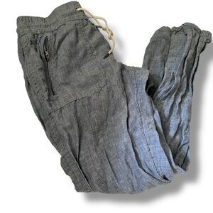 Athleta Cabo 100% Linen Jogger Women’s Size 2 Chambray Blue Pull-On Pants